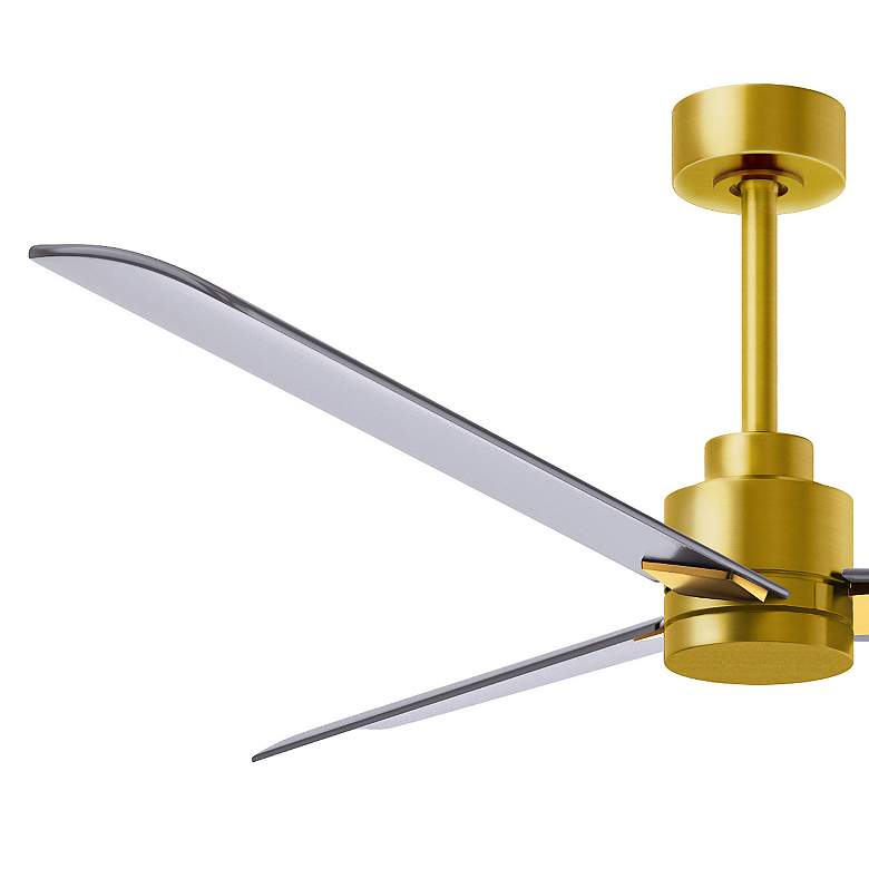 Image 4 56" Matthews Alessandra Brass and Nickel Ceiling Fan with Remote more views