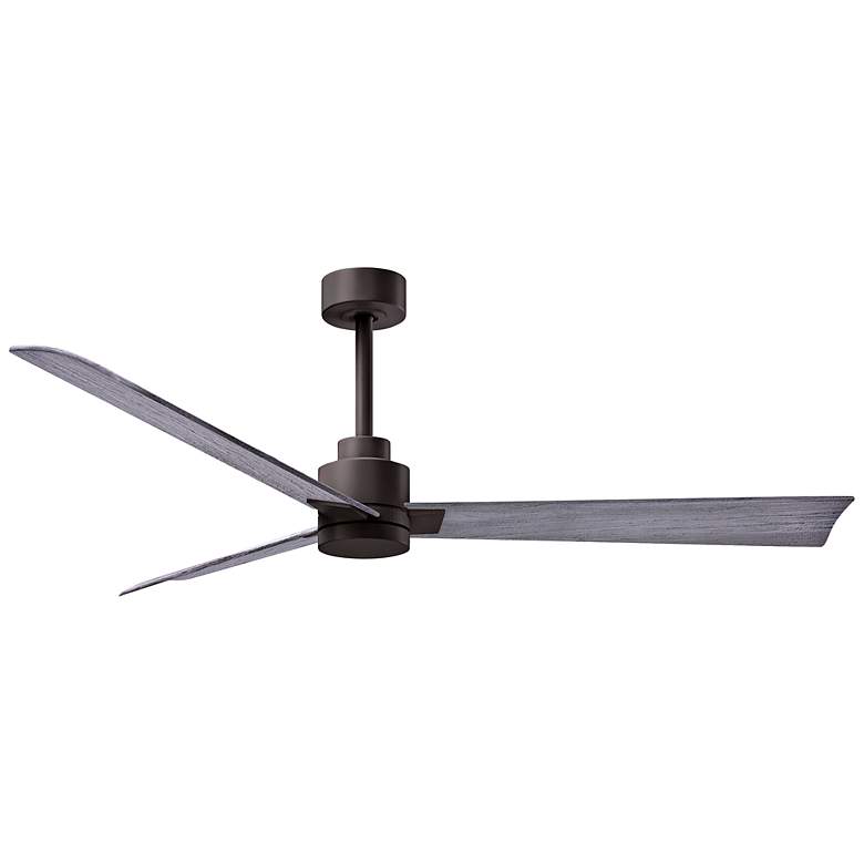 Image 1 56" Matthews Alessandra Bronze and Barnwood Ceiling Fan with Remote