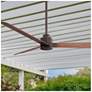 56" Matthews Alessandra Bronze and Walnut Ceiling Fan with Remote