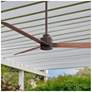 1_56" Matthews Alessandra Bronze and Walnut Ceiling Fan with Remote