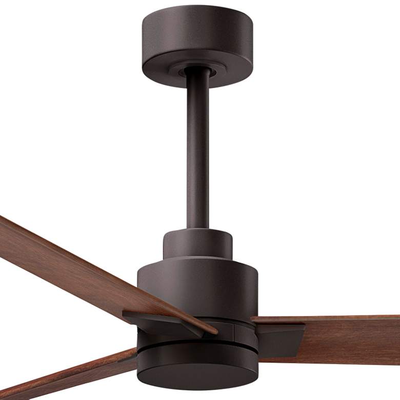 Image 3 56" Matthews Alessandra Bronze and Walnut Ceiling Fan with Remote more views