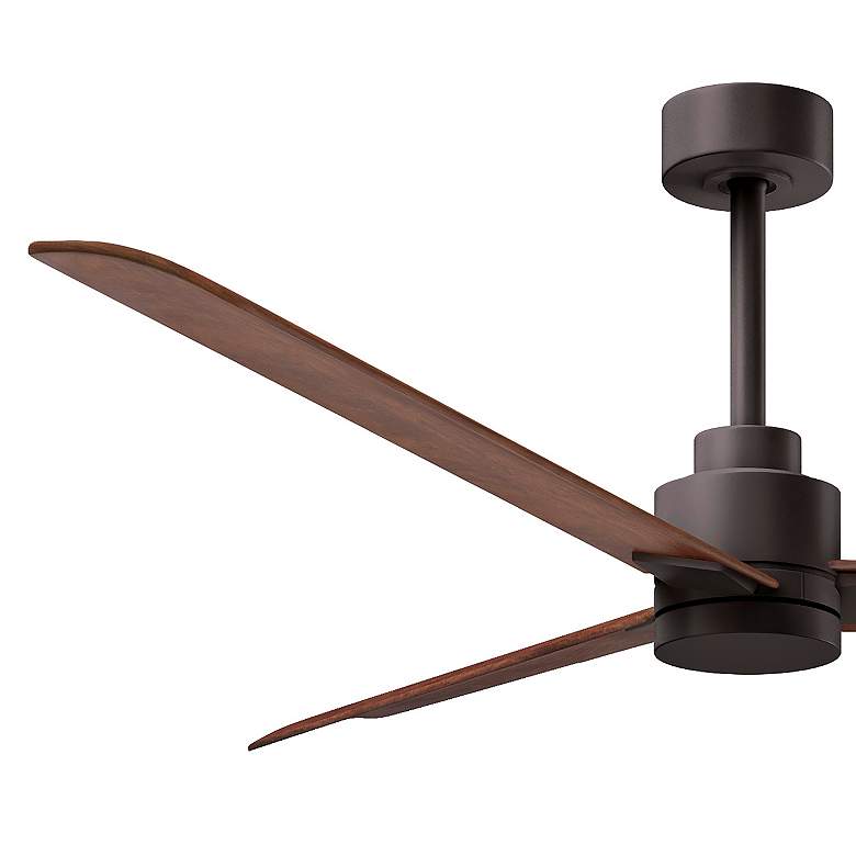 Image 5 56" Matthews Alessandra Bronze and Walnut Ceiling Fan with Remote more views