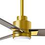 56" Matthews Alessandra Damp LED Brass Gray Ceiling Fan with Remote