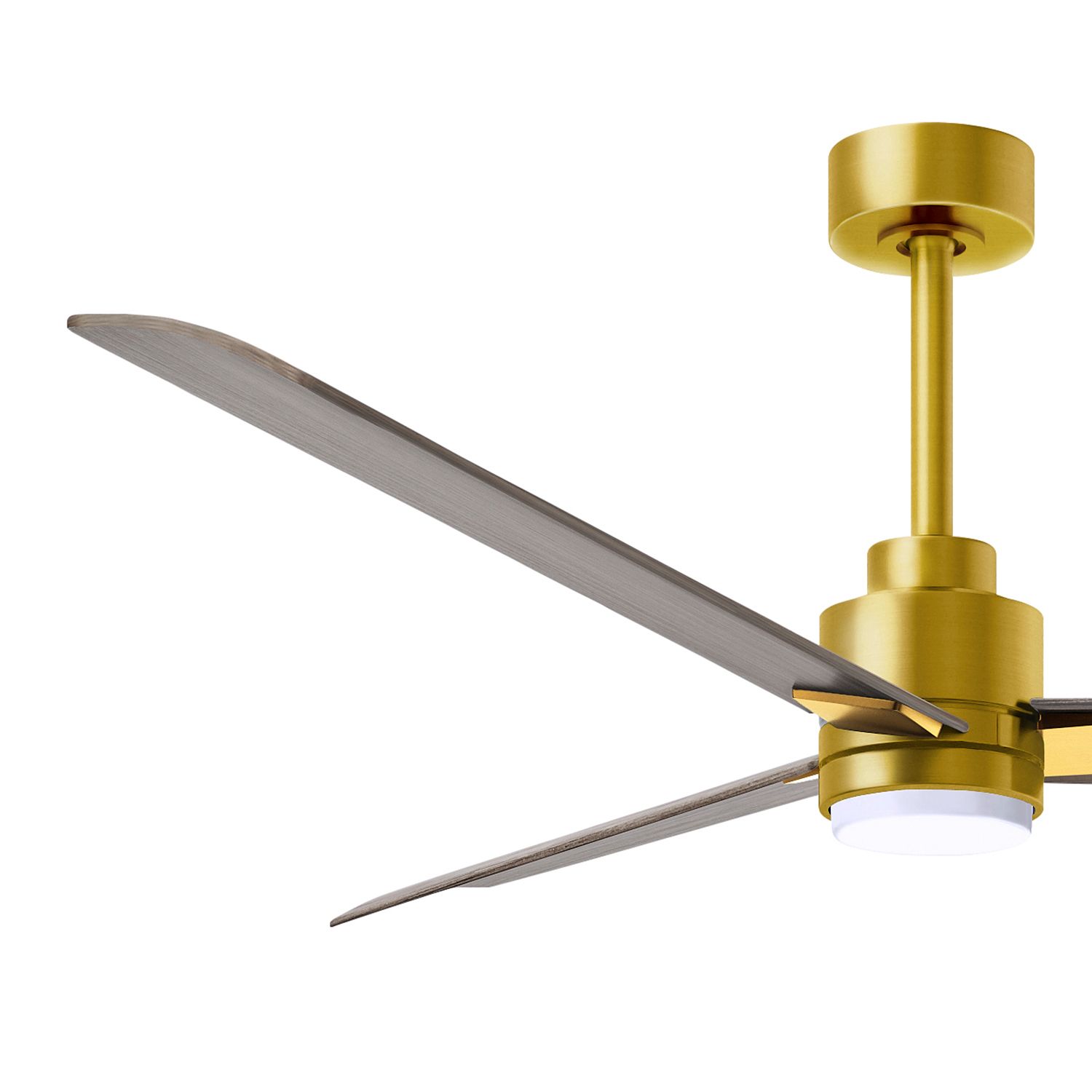 Image 5 56" Matthews Alessandra Damp LED Brass Gray Ceiling Fan with Remote more views