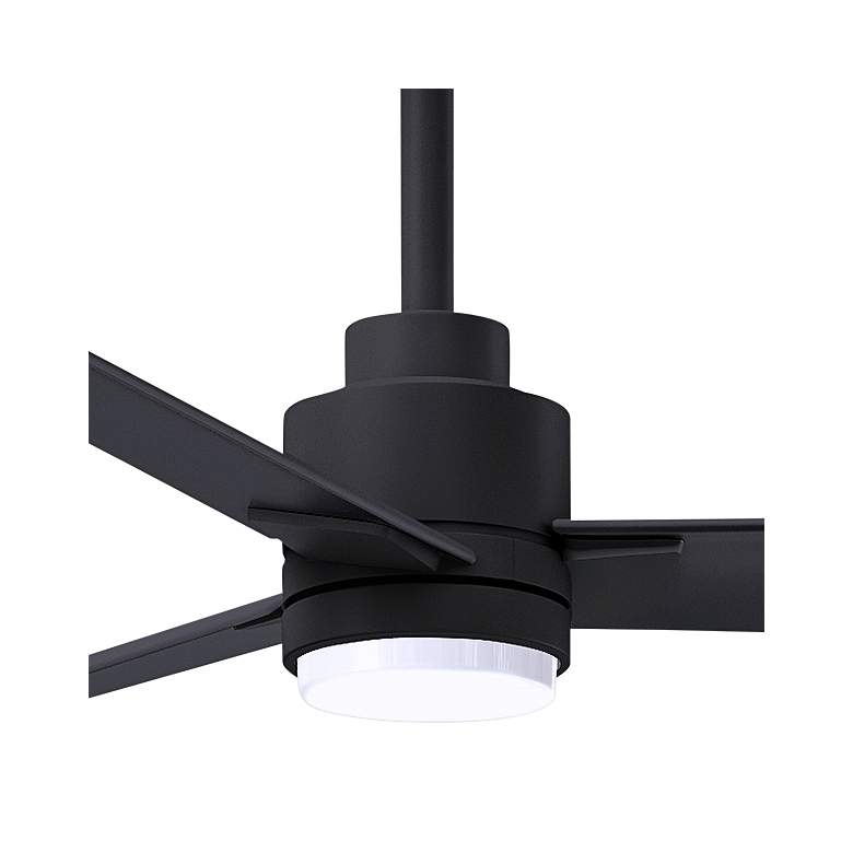 Image 2 56 inch Matthews Alessandra Damp LED Matte Black Ceiling Fan with Remote more views