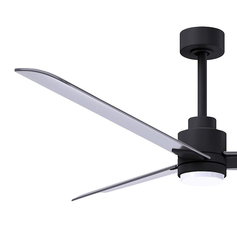 Image 4 56" Matthews Alessandra Damp LED Matte Black Nickel Fan with Remote more views
