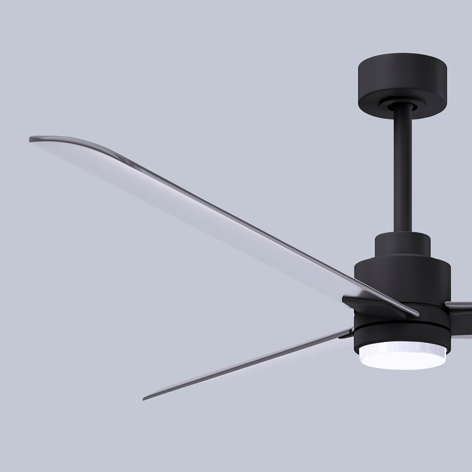 56" Matthews Alessandra Damp LED Matte Black Nickel Fan with Remote