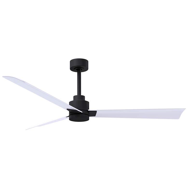 Image 1 56" Matthews Alessandra Matte Black and White Ceiling Fan with Remote