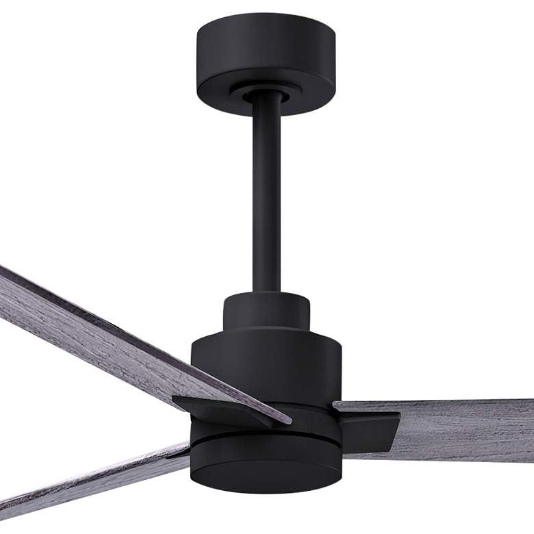 Image 2 56" Matthews Alessandra Matte Black Barnwood Ceiling Fan with Remote more views