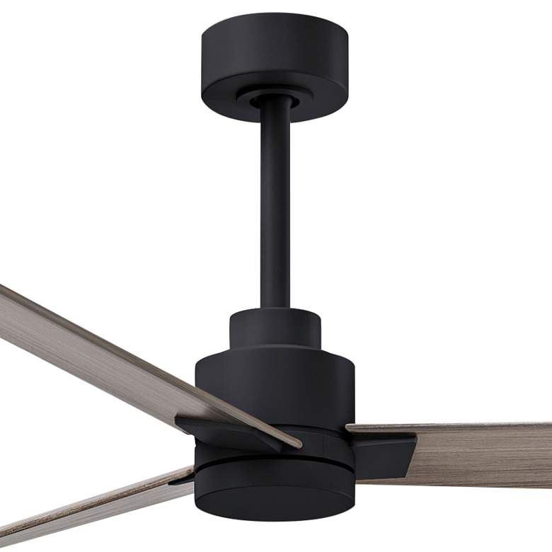Image 2 56" Matthews Alessandra Matte Black Gray Ash Ceiling Fan with Remote more views