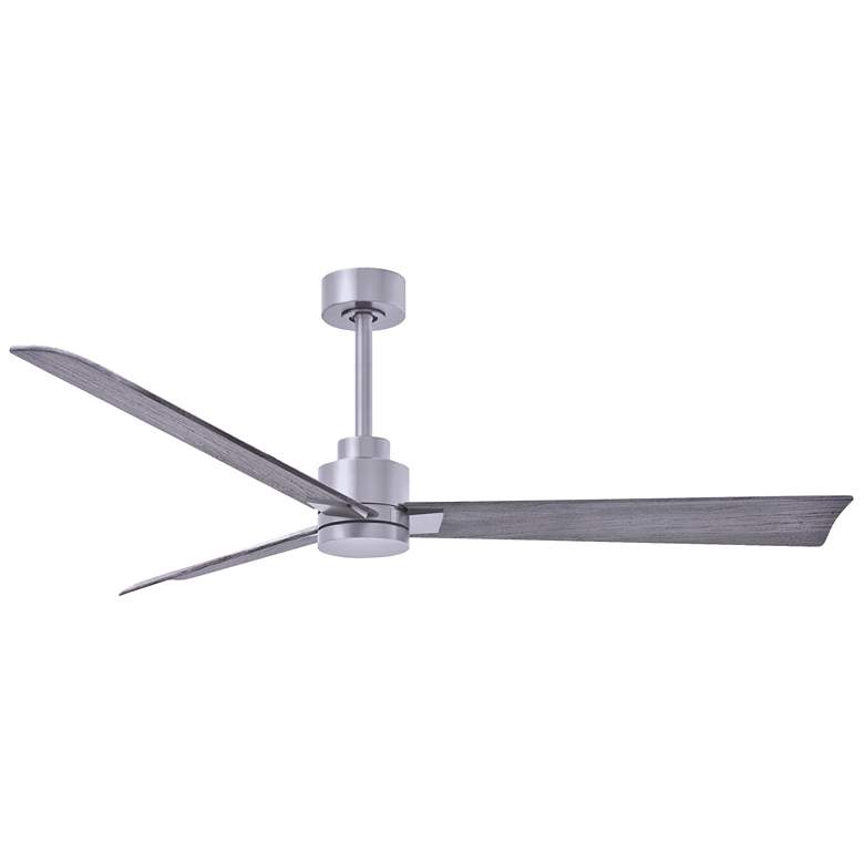 Image 1 56" Matthews Alessandra Nickel and Barnwood Ceiling Fan with Remote