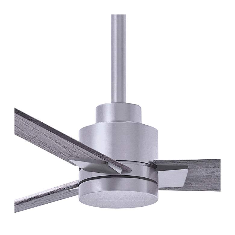 Image 2 56" Matthews Alessandra Nickel and Barnwood Ceiling Fan with Remote more views