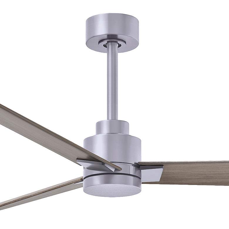 Image 3 56" Matthews Alessandra Nickel and Gray Ash Ceiling Fan with Remote more views