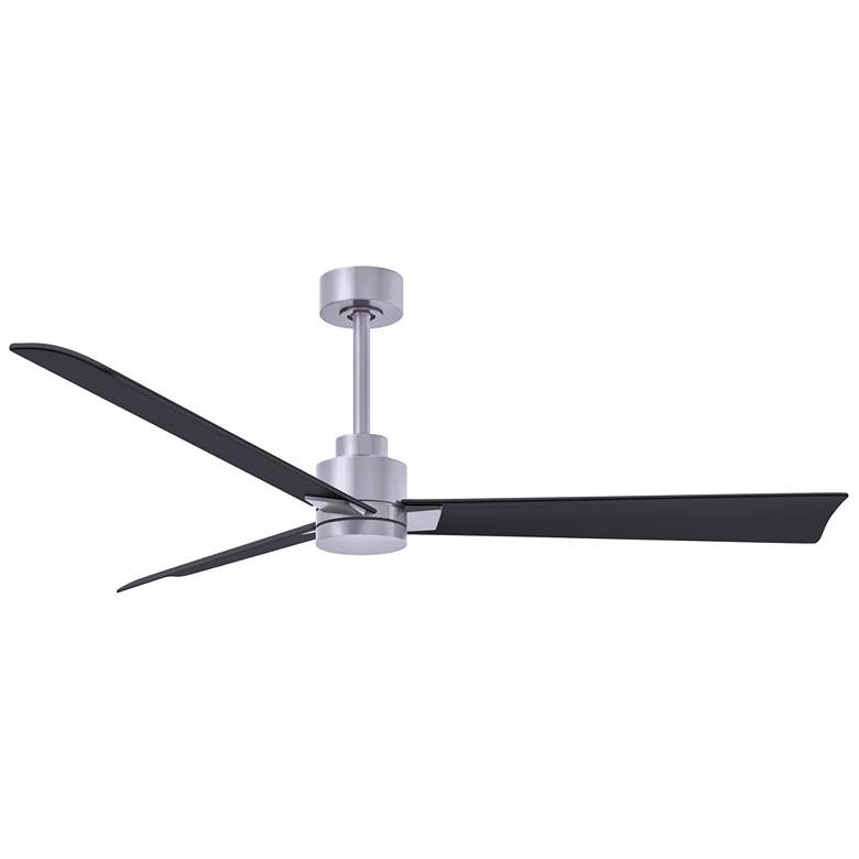 Image 1 56" Matthews Alessandra Nickel and Matte Black Ceiling Fan with Remote