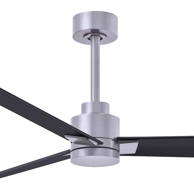 Image 3 56" Matthews Alessandra Nickel and Matte Black Ceiling Fan with Remote more views