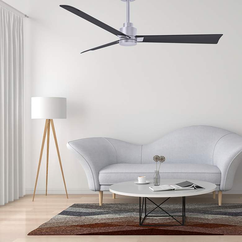 Image 5 56" Matthews Alessandra Nickel and Matte Black Ceiling Fan with Remote more views