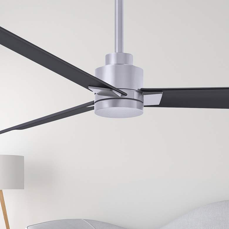 Image 6 56" Matthews Alessandra Nickel and Matte Black Ceiling Fan with Remote more views