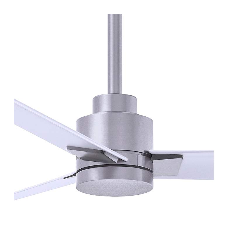 Image 2 56" Matthews Alessandra Nickel and Matte White Ceiling Fan with Remote more views
