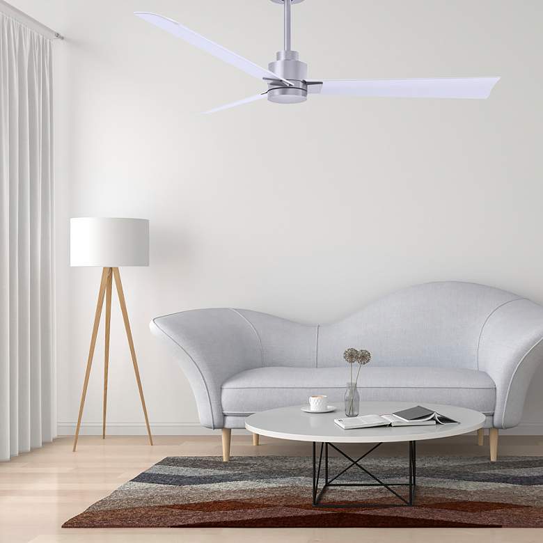 Image 5 56" Matthews Alessandra Nickel and Matte White Ceiling Fan with Remote more views
