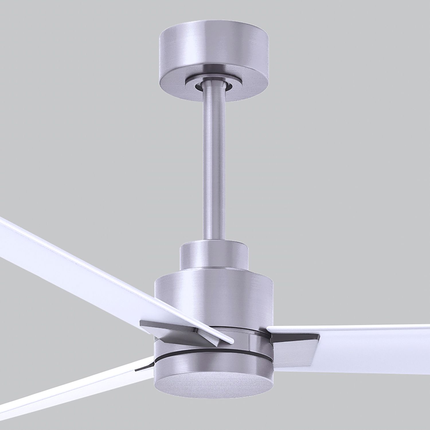 56" Matthews Alessandra Nickel and Matte White Ceiling Fan with Remote