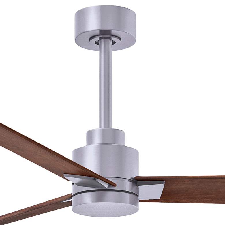 Image 2 56" Matthews Alessandra Nickel and Walnut Ceiling Fan with Remote more views