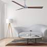 5_56" Matthews Alessandra Nickel and Walnut Ceiling Fan with Remote more views