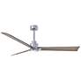 56" Matthews Alessandra Wet LED Nickel Ash Ceiling Fan with Remote