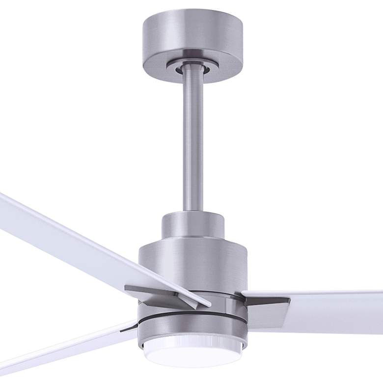 Image 2 56" Matthews Alessandra Wet LED Nickel White Ceiling Fan with Remote more views