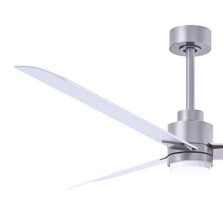 Image 4 56" Matthews Alessandra Wet LED Nickel White Ceiling Fan with Remote more views