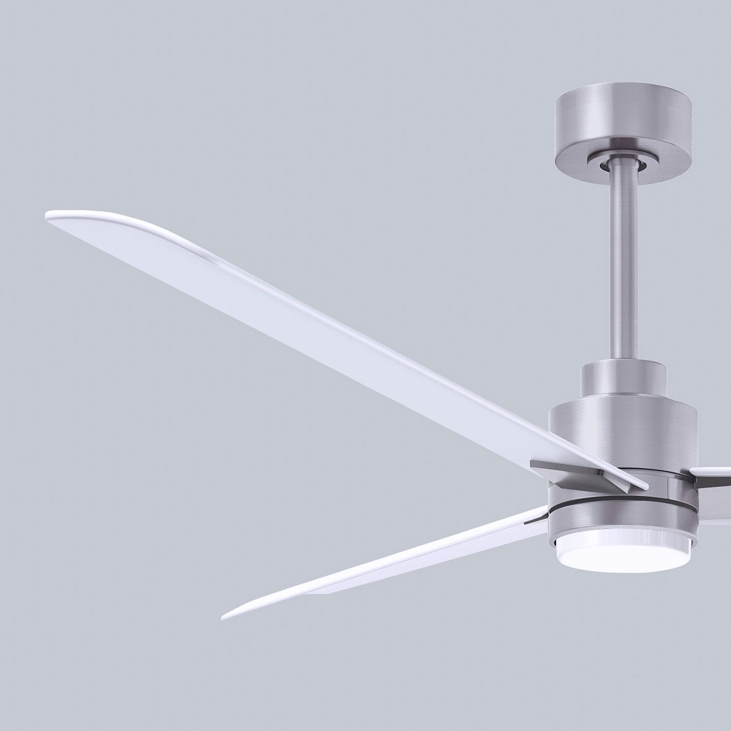 56" Matthews Alessandra Wet LED Nickel White Ceiling Fan with Remote