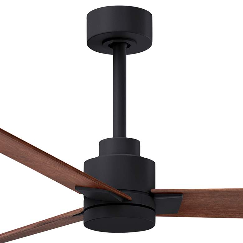 Image 2 56 inch Matthews Alessandra Wet Matte Black Walnut Ceiling Fan with Remote more views