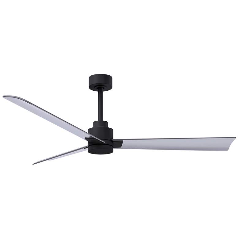 Image 1 56" Matthews Alessandra Wet Rated Black and Nickel Fan with Remote