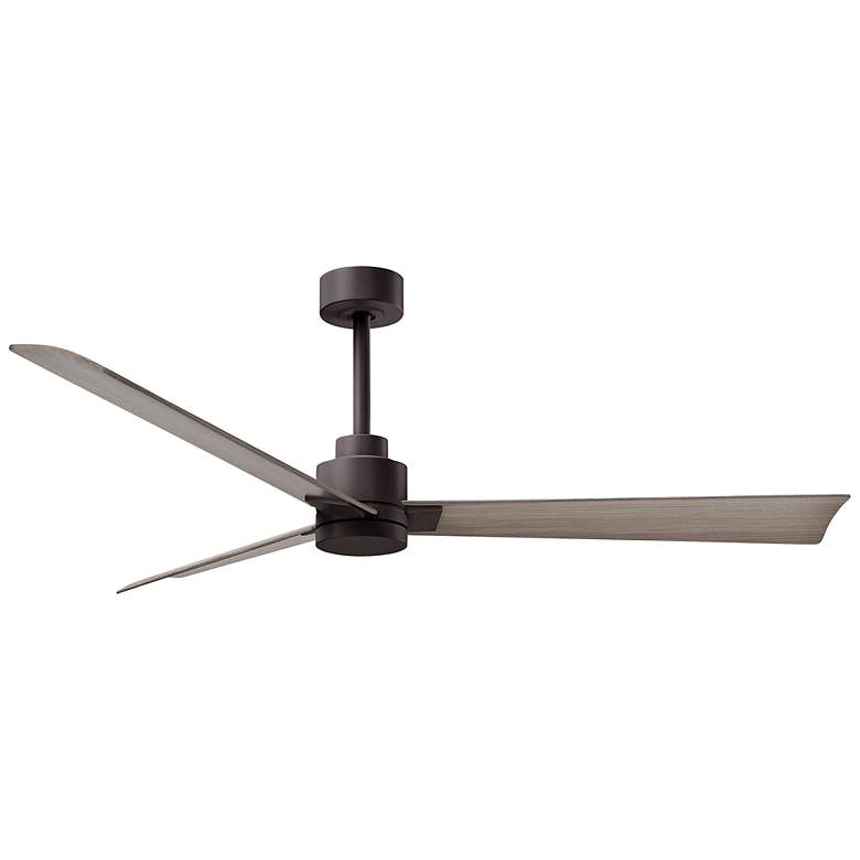 Image 1 56 inch Matthews Alessandra Wet Rated Bronze Ash Ceiling Fan with Remote