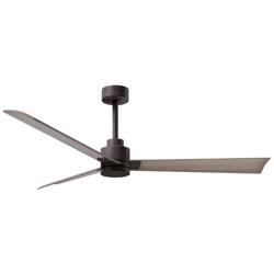 56&quot; Matthews Alessandra Wet Rated Bronze Ash Ceiling Fan with Remote