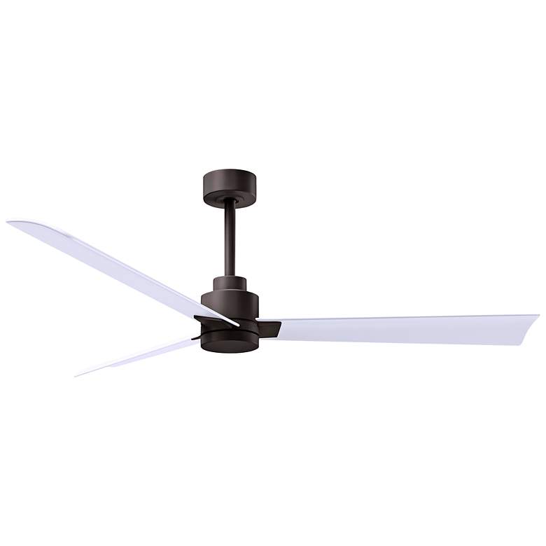 Image 1 56" Matthews Alessandra Wet Rated Bronze White Ceiling Fan with Remote