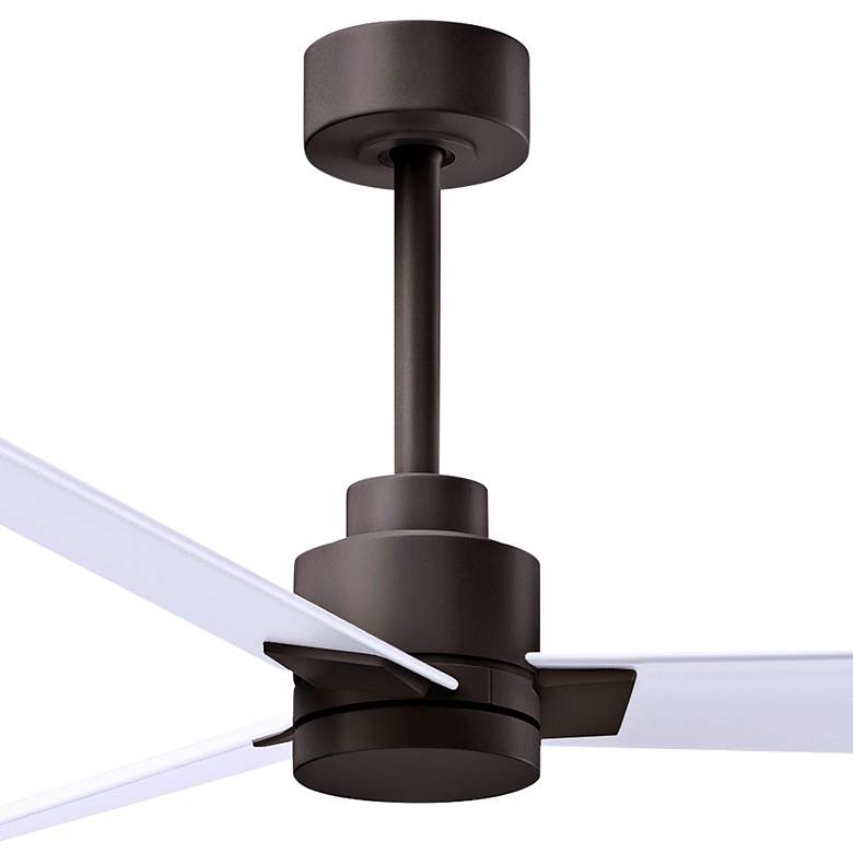 Image 2 56" Matthews Alessandra Wet Rated Bronze White Ceiling Fan with Remote more views