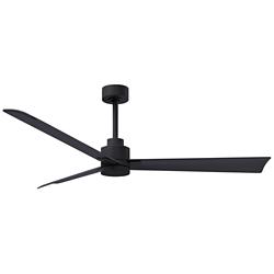 56&quot; Matthews Alessandra Wet Rated Matte Black Ceiling Fan with Remote