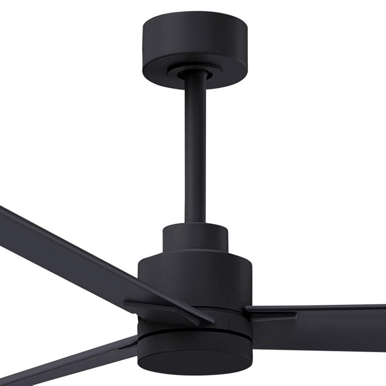 Image 2 56" Matthews Alessandra Wet Rated Matte Black Ceiling Fan with Remote more views