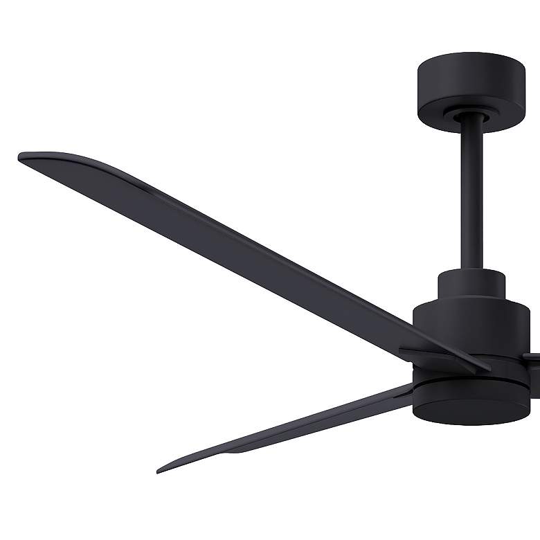 Image 4 56" Matthews Alessandra Wet Rated Matte Black Ceiling Fan with Remote more views