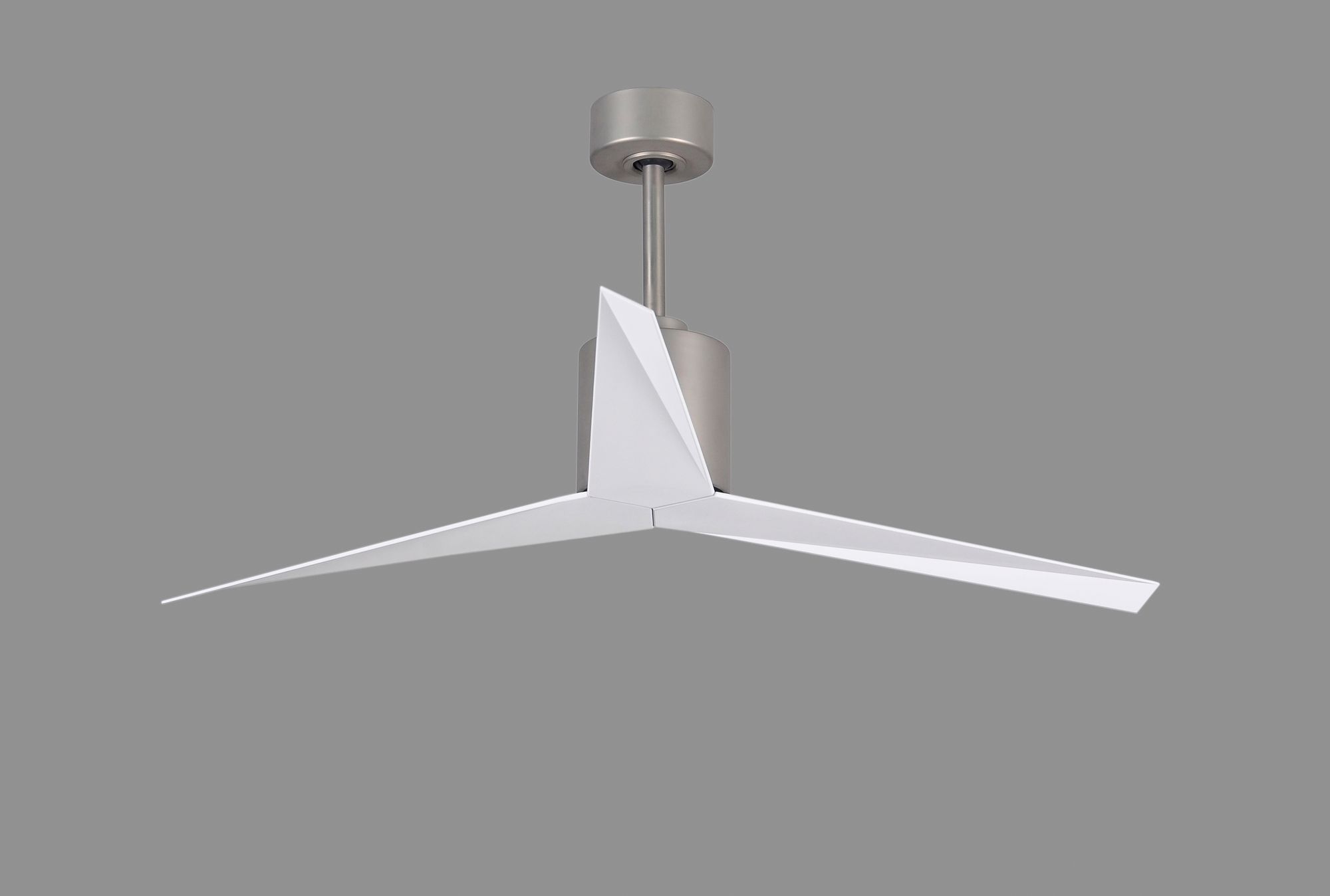 Image 7 56" Matthews Eliza Brushed Nickel Gloss White Modern Ceiling Fan more views