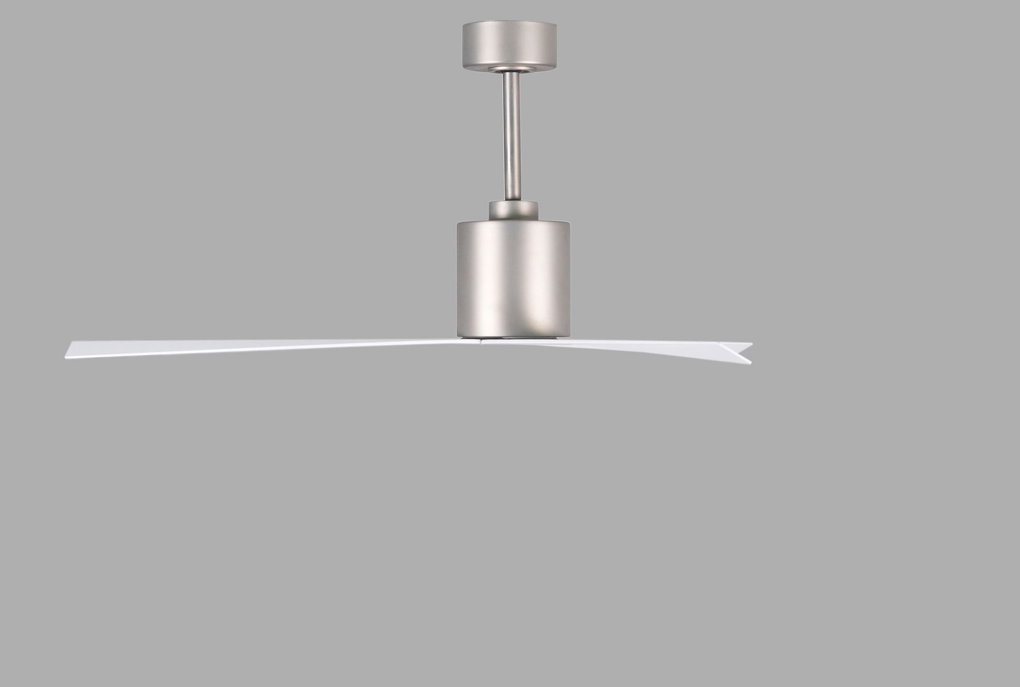 56" Matthews Eliza Brushed Nickel Gloss White Modern Ceiling Fan