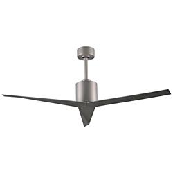 56&quot; Matthews Eliza Brushed Nickel Modern Ceiling Fan with Remote