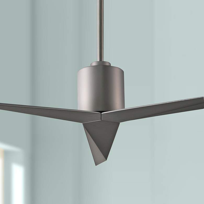 Image 1 56" Matthews Eliza Brushed Nickel Modern Ceiling Fan with Remote