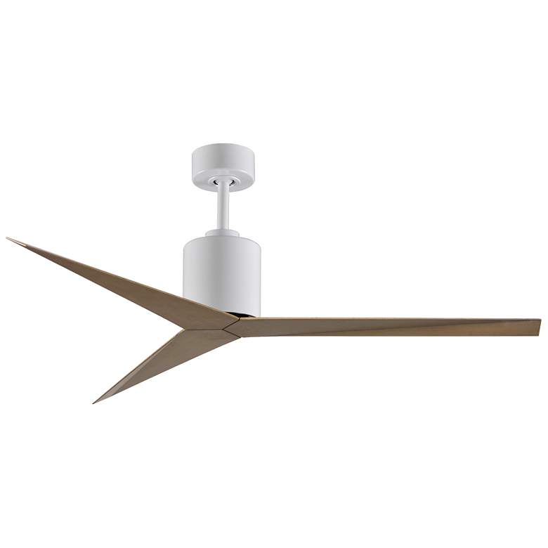 Image 1 56" Matthews Eliza Gloss White Gray Ash Ceiling Fan