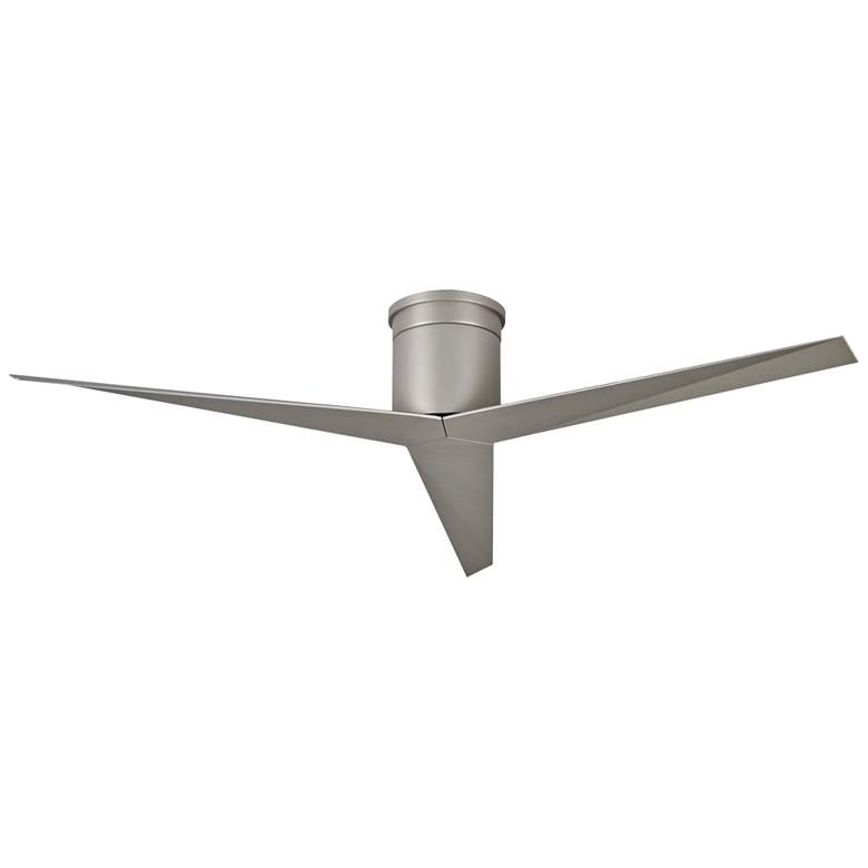 Image 2 56 inch Matthews Eliza-H Brushed Nickel Damp Rated Hugger Fan with Remote