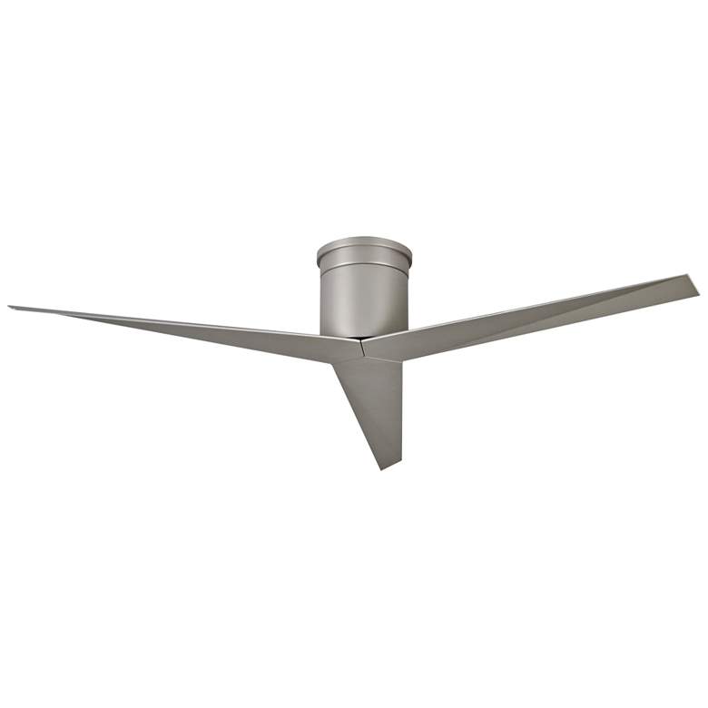Image 2 56" Matthews Eliza-H Brushed Nickel Damp Rated Hugger Fan with Remote