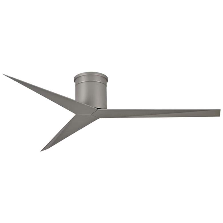 Image 3 56" Matthews Eliza-H Brushed Nickel Damp Rated Hugger Fan with Remote more views