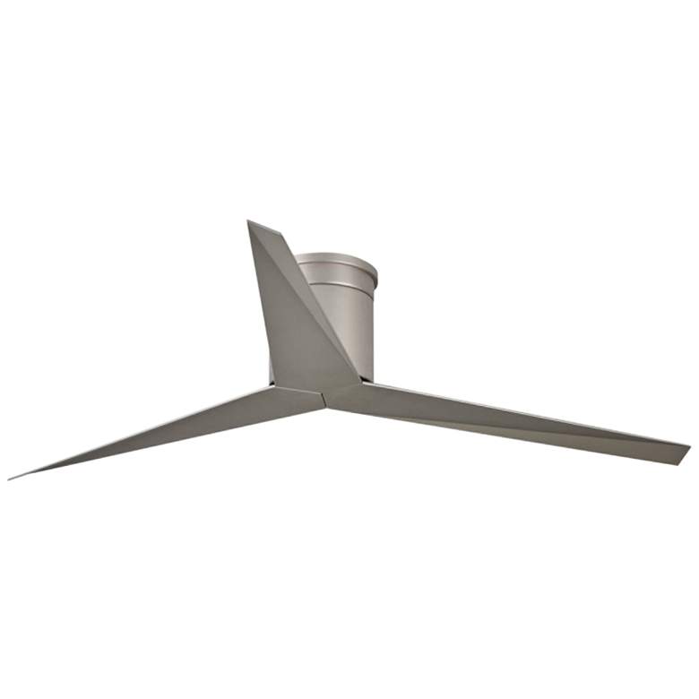 Image 4 56" Matthews Eliza-H Brushed Nickel Damp Rated Hugger Fan with Remote more views