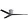 56" Matthews Eliza-H Brushed Nickel Matte Black Ceiling Fan