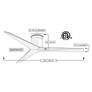 5_56" Matthews Eliza-H Brushed Nickel Matte Black Ceiling Fan more views
